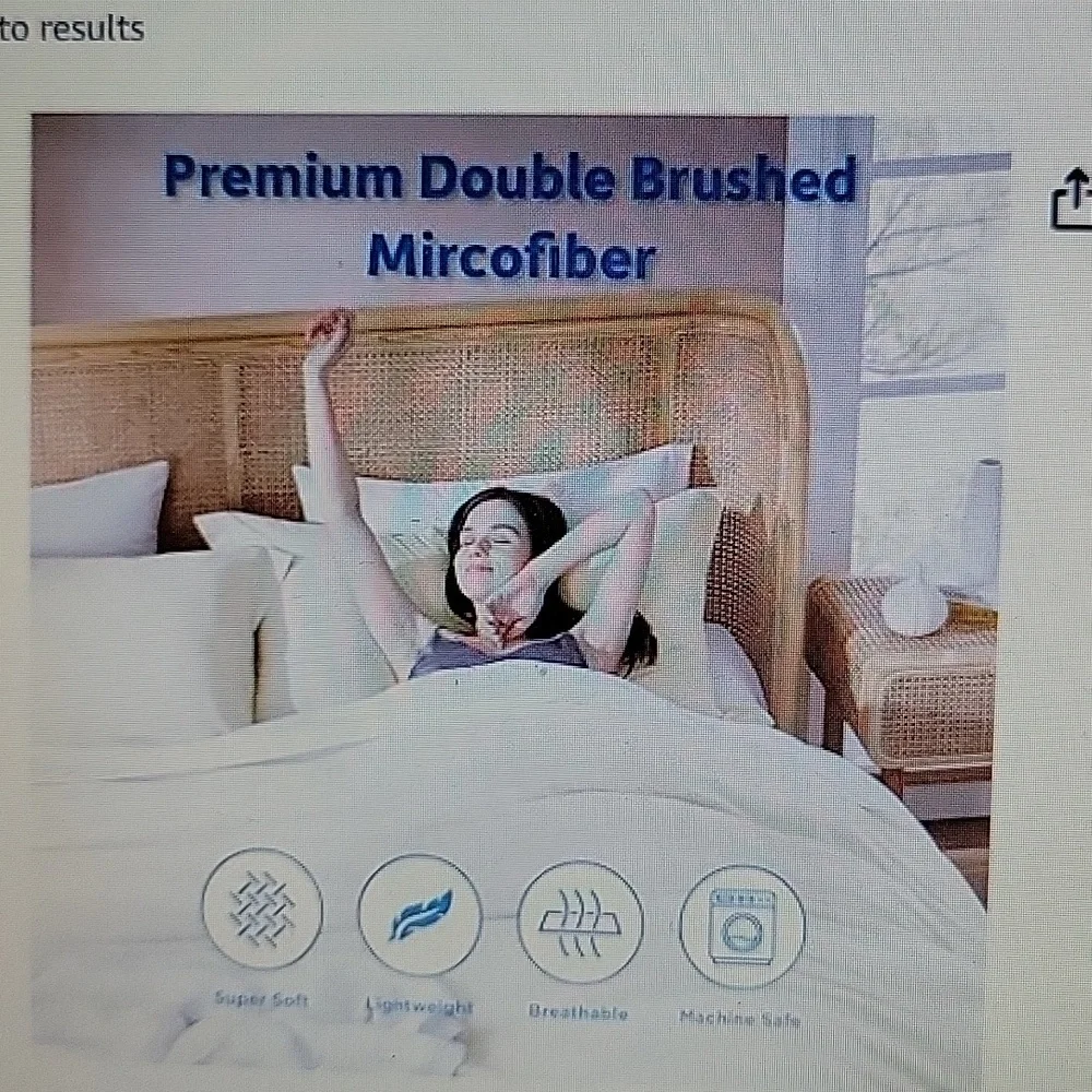 Nestl King off white duvet cover set double brushed 3pc 2 shams 104